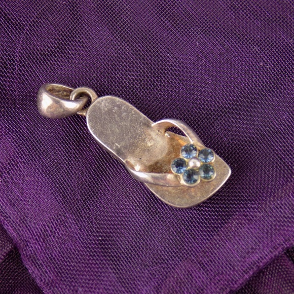 Jewelry - Sterling Silver 925 Flip Flop Sandal Pendant